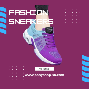 Baskets respirantes bleu-violet