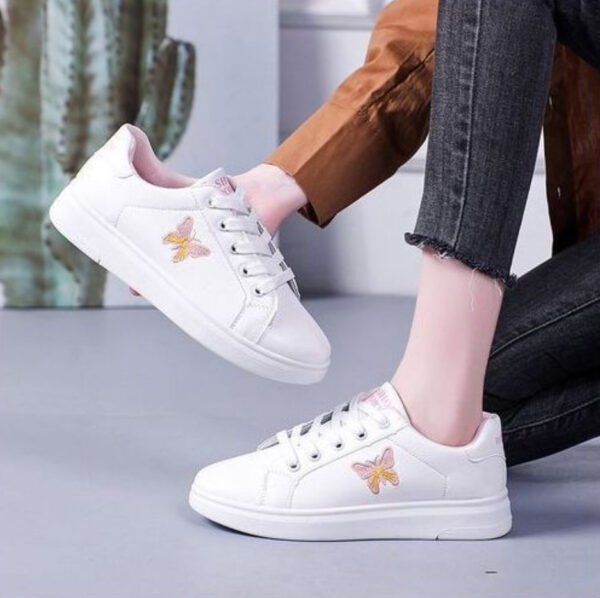 Baskets stylé Rose-Blanc