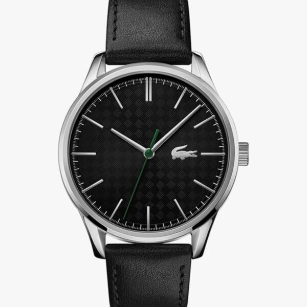 Lacoste Montre Analogique à Quartz pour Homme Collection Vienna avec Bracelet en Cuir Noir - 2011047
