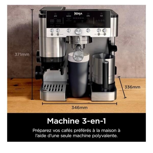 NINJA Machine à café Luxe Premier 3-en-1, Latte, Cappuccino
