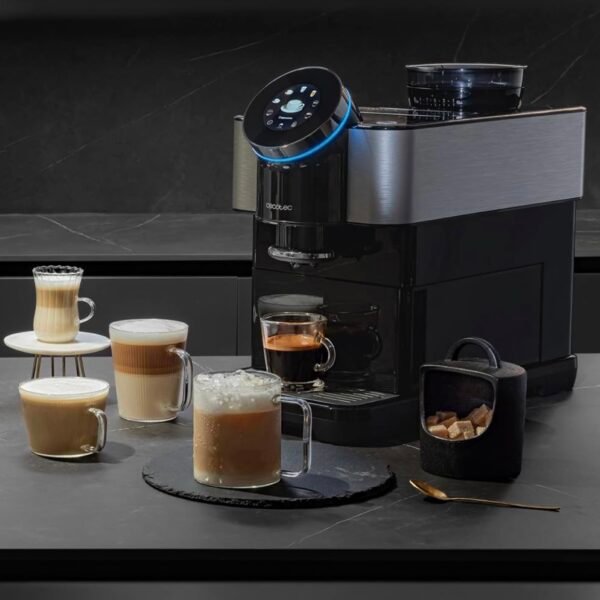 Cecotec Cafetière tactile super-automatique Cremmaet Spin. Expresso, 1450W, 15 bars