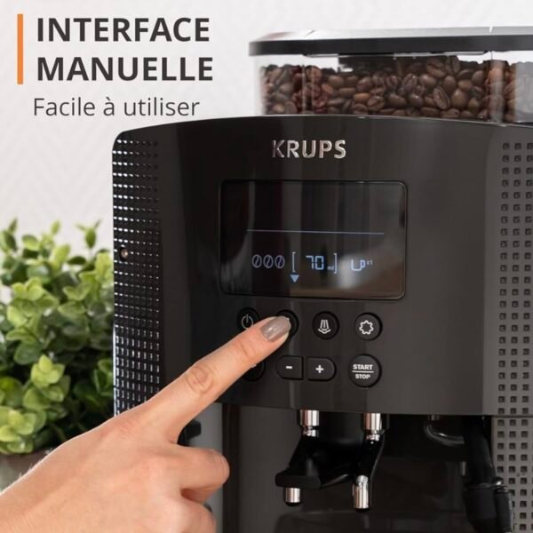 Krups Essential Machine à café à grain, Broyeur à grain, Cafetière Expresso