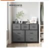 SONGMICS Commode, Armoire, Meuble de Rangement, 7 Tiroirs en Tissu avec Poignées...