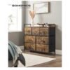 SONGMICS Commode, Armoire, Meuble de Rangement, 7 Tiroirs en Tissu avec Poignées, Cadre en Métal...