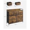 SONGMICS Commode, Armoire, Meuble de Rangement, 7 Tiroirs en Tissu avec Poignées, Cadre en Métal...