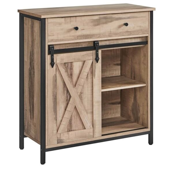 VASAGLE Meuble de Rangement, Buffet, Armoire de Cuisine, Placard, avec Porte Coulissante, 30 x 70 x 80 cm...
