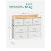 SONGMICS Commode, Armoire, Meuble de Rangement, 7 Tiroirs en Tissu avec Poignées...