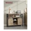 VASAGLE Buffet Cuisine, Meuble de Rangement, Commode, avec 2 Portes Coulissantes, 33 x 100 x 80 cm...