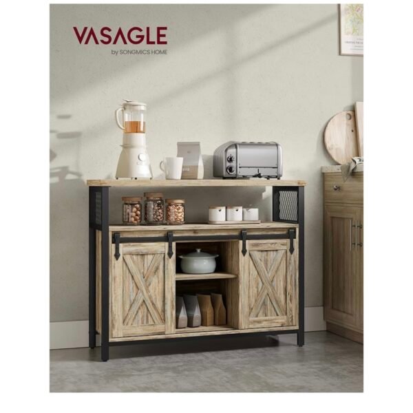 VASAGLE Buffet Cuisine, Meuble de Rangement, Commode, avec 2 Portes Coulissantes, 33 x 100 x 80 cm...