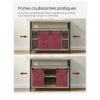 VASAGLE Buffet Cuisine, Meuble de Rangement, Commode, avec 2 Portes Coulissantes, 33 x 100 x 80 cm...