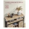 VASAGLE Buffet Cuisine, Meuble de Rangement, Commode, avec 2 Portes Coulissantes, 33 x 100 x 80 cm...