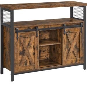 VASAGLE Buffet Cuisine, Meuble de Rangement, Commode, avec 2 Portes Coulissantes, 33 x 100 x 80 cm...