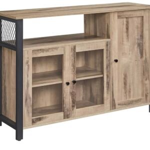 VASAGLE Meuble de Rangement, Buffet, Armoire de Cuisine, Placard, avec 3 Portes, pour Salon, Cuisine, Salle à Manger, 33 x 110 x 75 cm...