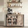 VASAGLE Meuble de Rangement, Buffet, Armoire de Cuisine, Placard, avec 3 Portes, pour Salon, Cuisine, Salle à Manger, 33 x 110 x 75 cm...