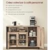 VASAGLE Meuble de Rangement, Buffet, Armoire de Cuisine, Placard, avec 3 Portes, pour Salon, Cuisine, Salle à Manger, 33 x 110 x 75 cm...