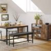 VASAGLE Meuble de Rangement, Buffet, Armoire de Cuisine, Placard, avec 3 Portes, pour Salon, Cuisine, Salle à Manger, 33 x 110 x 75 cm...