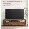 VASAGLE Meuble TV pour Télévision jusqu'à 80 Pouces, Support Télé, Longueur 178 cm, 3 Tiroirs, 3 Étagères...