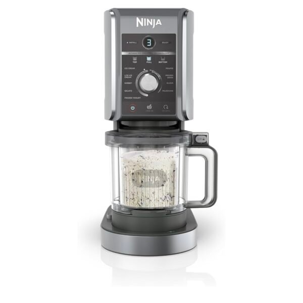 Ninja CREAMi Deluxe Sorbetière machine à desserts glacés 3 bacs, 10 fonctions,crème glacée...