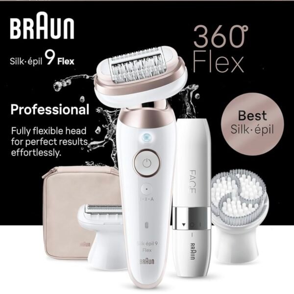 Braun Silk-épil 9 Flex, Épilateur Avec Tête Flexible À 360°