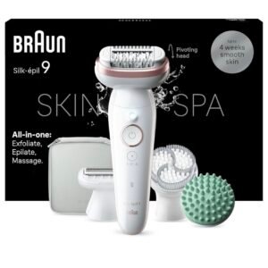 Braun Silk-épil 9 SkinSpa, Épilateur Avec Tête Pivotante