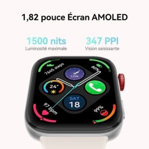 HUAWEI Watch FIT 3, Montre Connectée, Appels Bluetooth, Écran AMOLED 1,82", GPS, Gestion Polyvalente de la Forme Physique, Gestion complète de la santé, Jusqu'à 10 Jours d'utilisation maximale, Doré