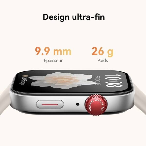 HUAWEI Watch FIT 3, Montre Connectée, Appels Bluetooth, Écran AMOLED 1,82", GPS, Gestion Polyvalente de la Forme Physique, Gestion complète de la santé, Jusqu'à 10 Jours d'utilisation maximale, Doré