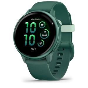 Garmin vívoactive 6 - Montre connectée avec GPS Forme & santé avec écran Ultra-Lumineux - Jasper Green avec boîtier Vert Sapin