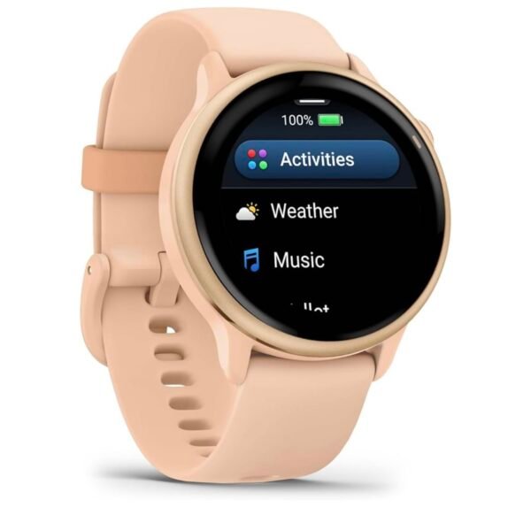 Garmin vívoactive 6 - Montre connectée avec GPS Forme & santé avec écran Ultra-Lumineux - Pink Dawn avec boîtier Rose pêche