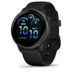 Garmin vívoactive 6 - Montre connectée avec GPS Forme & santé avec écran Ultra-Lumineux - Gray avec boîtier Noir