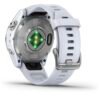 Garmin Epix Pro - Montre GPS Multisports connectée avec écran Amoled – Silver avec Bracelet Blanc – Boîtier 42 mm
