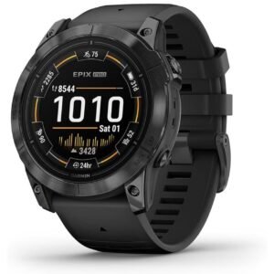 Garmin Epix Pro - Montre GPS Multisports connectée avec écran Amoled – Gray avec Bracelet Noir – Boîtier 51 mm [Classe énergétique A+]