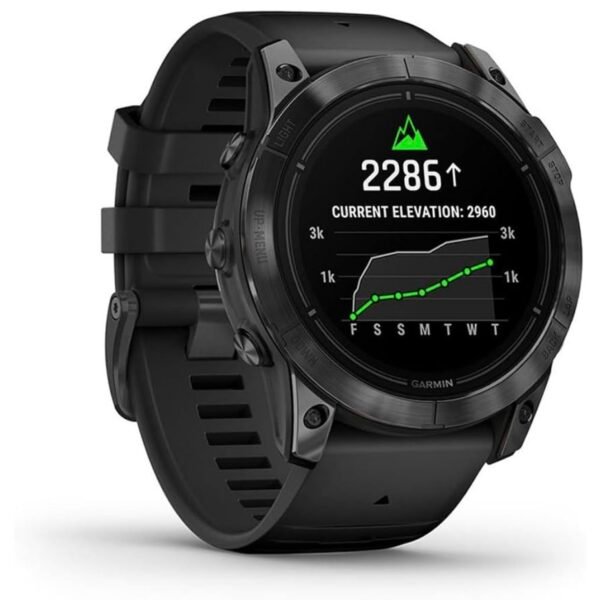 Garmin Epix Pro - Montre GPS Multisports connectée avec écran Amoled – Gray avec Bracelet Noir – Boîtier 51 mm [Classe énergétique A+]