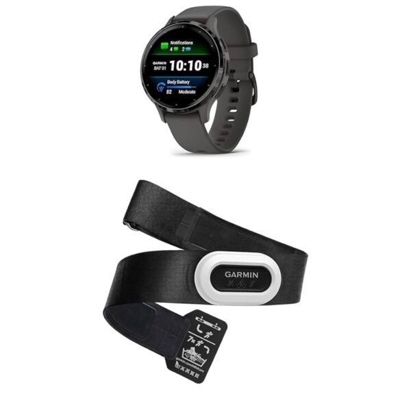 Garmin Venu 3S GPS Fitness Smartwatch with Bluetooth Calling and Voice Assistant, Ultra-Sharp 1.3 inch/1.1 inch & HRM-Pro Plus – Premium Chest Strap