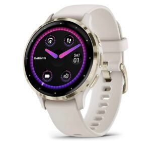 Garmin Venu 3S - Montre connectée GPS Sport et santé - Soft Gold avec Bracelet Ivoire, 41