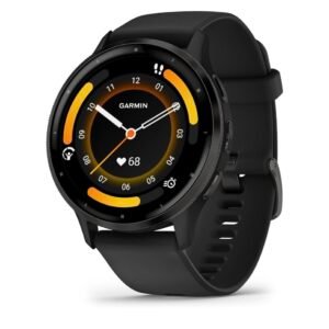 Garmin Venu 3 - Montre connectée GPS Sport et santé - Gray avec Bracelet Noir, 45