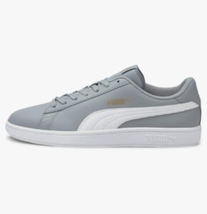 PUMA Mixte Smash V2 L Baskets Quarry Puma White Puma Team Gold