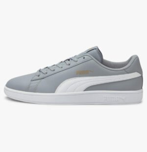 PUMA Mixte Smash V2 L Baskets Quarry Puma White Puma Team Gold
