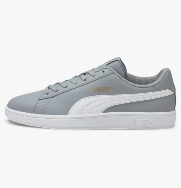 PUMA Mixte Smash V2 L Baskets Quarry Puma White Puma Team Gold