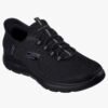 Skechers Homme Summits High Range Baskets Black Mesh Trim Black