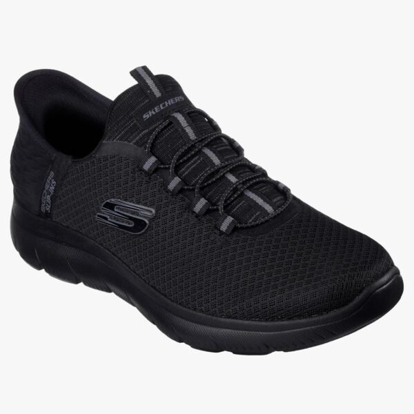 Skechers Homme Summits High Range Baskets Black Mesh Trim Black