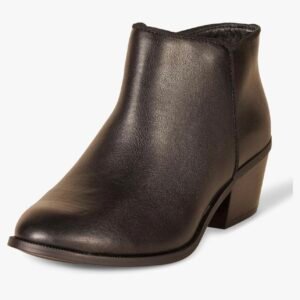 Amazon Essentials Bottines Noir Faux Cuir Femme