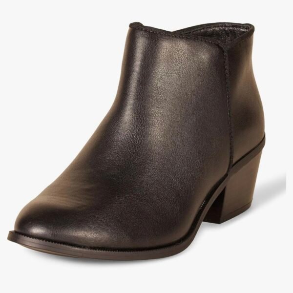 Amazon Essentials Bottines Noir Faux Cuir Femme