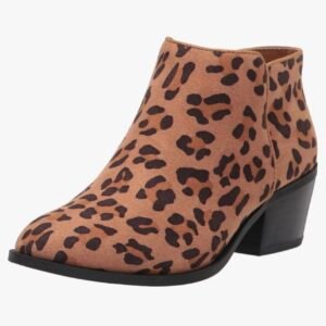 Amazon Essentials Bottines Rosé Léopard Femme